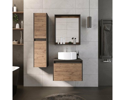 Шкаф пенал Grossman Смарт 30 303011 подвесной цвет Веллигтон Графит