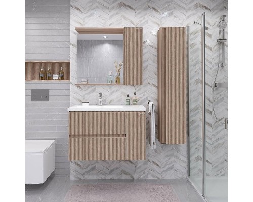 Зеркало со шкафом Grossman Юнит 80 208011 цвет Кадена вуд