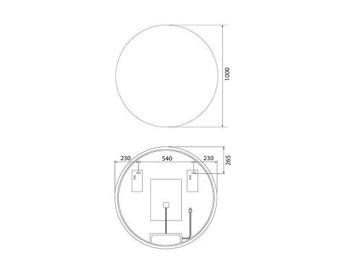 Зеркало Iddis Bild 100 BIL10T0i98 с подсветкой с сенсорным выключателем с подогревом и диммером