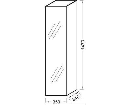 Шкаф пенал Jacob Delafon Odeon Up 35 EB998-R3 подвесной цвет Малиновый