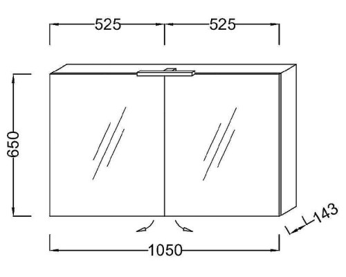 Зеркальный шкаф Jacob Delafon Odeon Up 105 EB787RU-N18 с подсветкой цвет Белый глянцевый