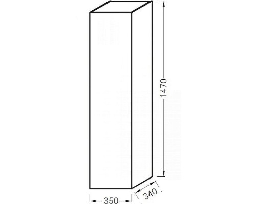 Шкаф пенал Jacob Delafon Odeon Up 35 EB873RU-E5 подвесной цвет Дуб сонома