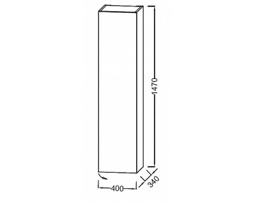 Шкаф пенал Jacob Delafon Rythmik 40 R EB1850D-G1C подвесной цвет Белый блестящий