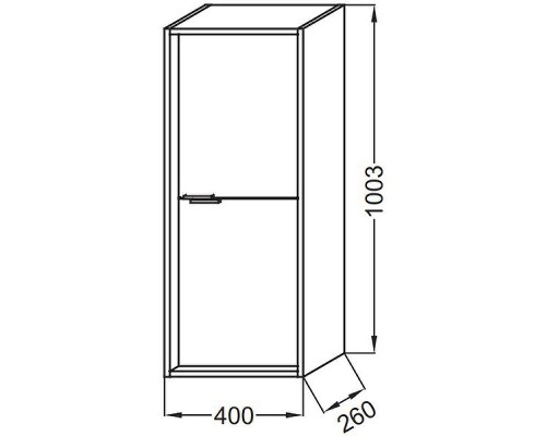 Шкаф пенал Jacob Delafon Vivienne 40 EB1587-E52-F30 подвесной цвет Белый сатин Дуб табак