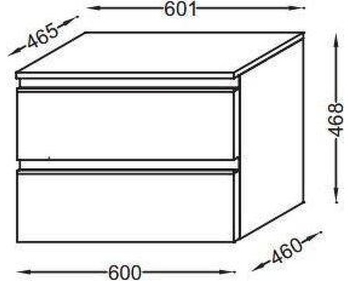 Тумба Jacob Delafon Vox 60 EB2060-RA-E16 подвесная цвет Ореховое дерево