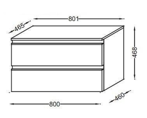 Тумба Jacob Delafon Vox 80 EB2061-RA-N18 подвесная цвет Белый глянцевый