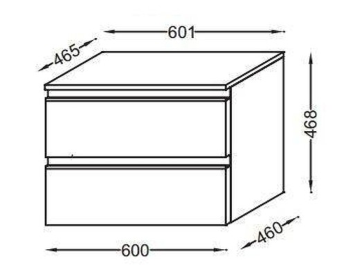Тумба Jacob Delafon Vox 60 EB2060-RA-442 подвесная цвет Серый антрацит лак