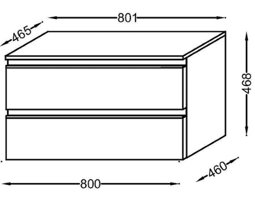 Тумба Jacob Delafon Vox 80 EB2061-RA-E15 подвесная цвет Черное дерево