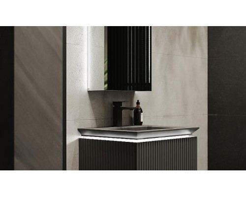 Зеркальный шкаф Jorno Incline 45 Inc.03.45/P/А/JR с подсветкой с сенсорным выключателем