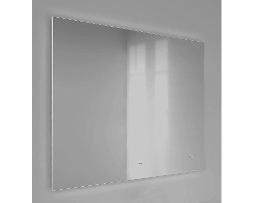 Зеркало Jorno Kvadro 80 Kvdr.02.80/W/RL с подсветкой с бесконтактным выключателем и часами