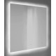 Зеркало Jorno Kvadro 80 Kvdr.02.80/W/RL с подсветкой с бесконтактным выключателем и часами