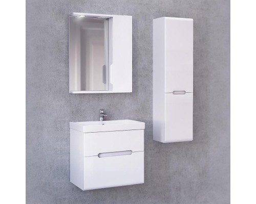 Шкаф пенал Jorno Moduo Slim 33 R Mod.04.115/P/W подвесной Белый глянец