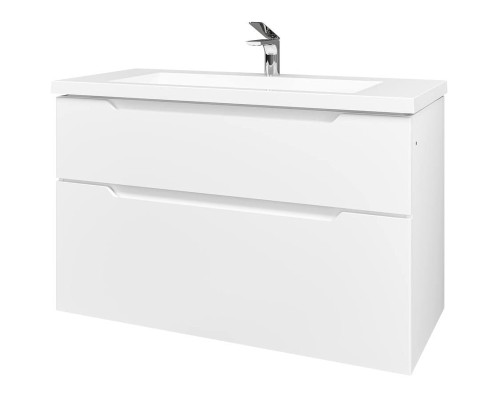 Тумба под раковину Jorno Puro 100 Pro.01.100/P/W/JR подвесная Белая