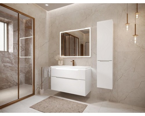 Тумба под раковину Jorno Puro 100 Pro.01.100/P/W/JR подвесная Белая