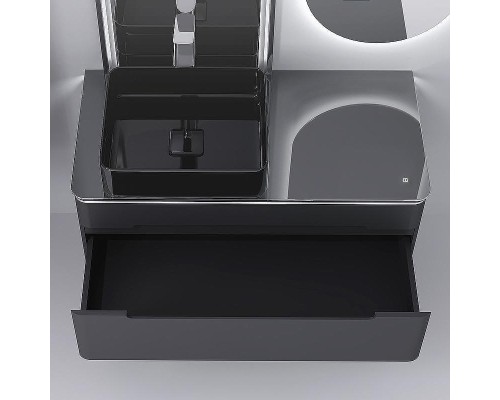 Тумба под раковину Jorno Shine 100 Shi.01.100-M/P/A подвесная Антрацит