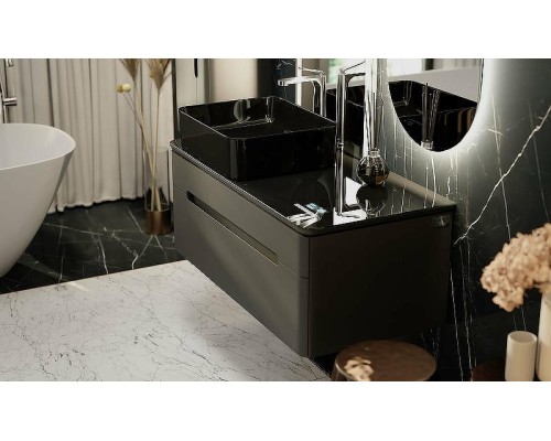 Тумба под раковину Jorno Shine 100 Shi.01.100-M/P/A подвесная Антрацит