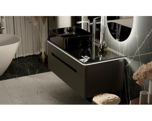 Тумба под раковину Jorno Shine 100 Shi.01.100-M/P/A подвесная Антрацит