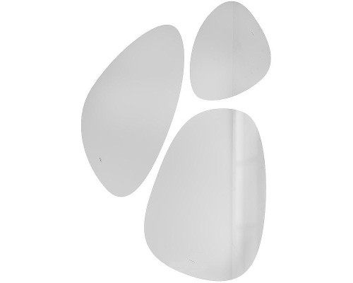 Зеркало Jorno Stone 80 Stn.05/W/JR с подсветкой капля (3 шт)