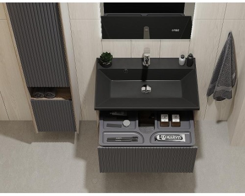 Тумба под раковину Jorno Tossony 70 Toss.01.70/P/DS-A/JR подвесная Дуб Самдал Антрацит