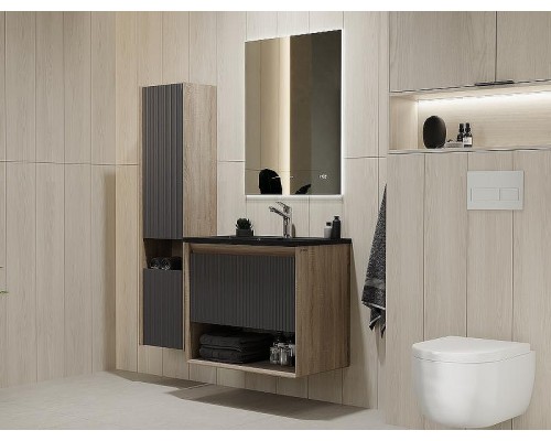 Тумба под раковину Jorno Tossony 70 Toss.01.70/P/DS-A/JR подвесная Дуб Самдал Антрацит