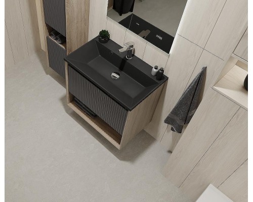 Тумба под раковину Jorno Tossony 70 Toss.01.70/P/DS-A/JR подвесная Дуб Самдал Антрацит