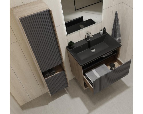 Тумба под раковину Jorno Tossony 70 Toss.01.70/P/DS-A/JR подвесная Дуб Самдал Антрацит