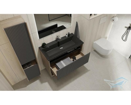 Тумба под раковину Jorno Tossony 90 Toss.01.90/P/DS-A/JR подвесная Дуб Самдал Антрацит