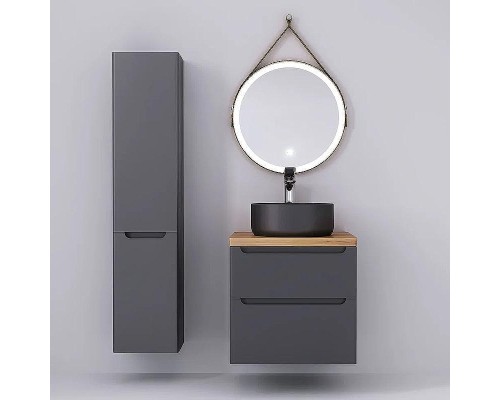 Тумба под раковину Jorno Wood 60 wood.01.60/P/GR подвесная Серая