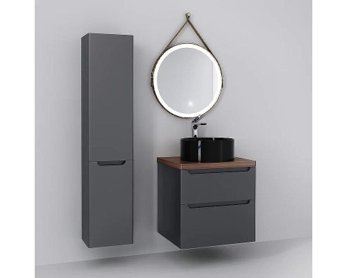 Тумба под раковину Jorno Wood 60 wood.01.60/P/GR подвесная Серая