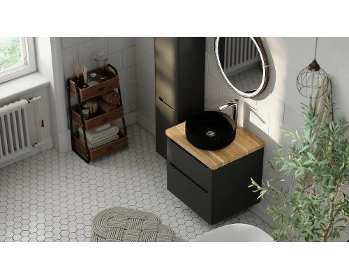 Тумба под раковину Jorno Wood 60 wood.01.60/P/GR подвесная Серая