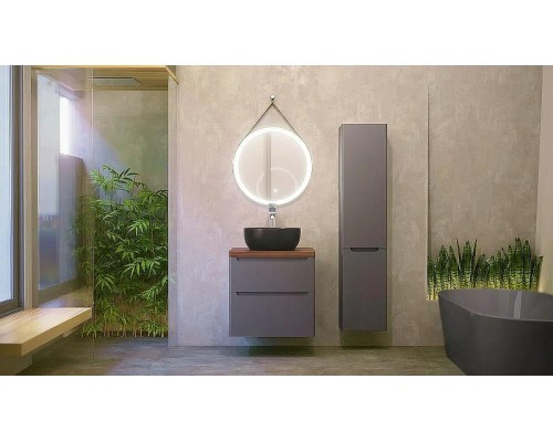 Тумба под раковину Jorno Wood 60 wood.01.60/P/GR подвесная Серая