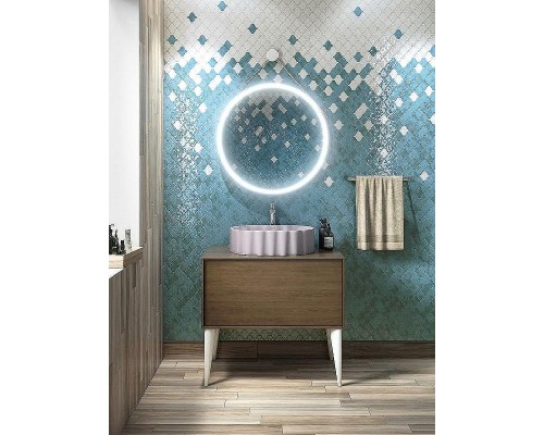 Зеркало Kerama Marazzi Cono 70 CO.mi.70\WHT с подсветкой Белое матовое с бесконтактным выключателем