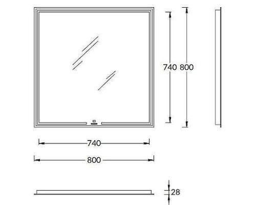 Зеркало Kerama Marazzi Mio 80 MIO.mi.80\WHT с подсветкой с сенсорным выключателем и диммером
