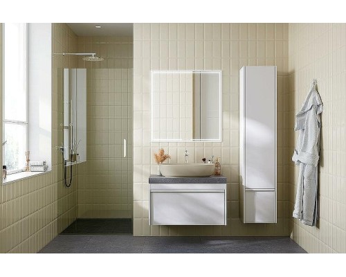 Шкаф пенал Kerama Marazzi Modula 35 MO.165\WHT подвесной Белый глянцевый