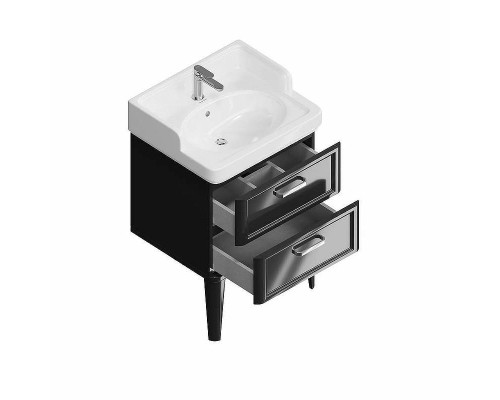 Тумба под раковину Kerama Marazzi Pompei 60 PO.M.60.2\BLK цвет Белый глянцевый