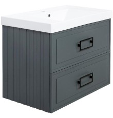 Тумба под раковину La Fenice Cubo 80 FNC-01-CUB-G-80-2 подвесная Серая матовая