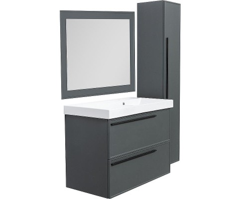 Зеркало La Fenice Cubo 100 FNC-02-CUB-G-100-80 с подсветкой Серое матовое