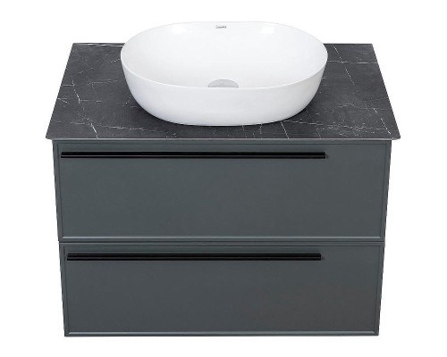 Тумба под раковину La Fenice Elba 80 FNC-01-ELB-G-80-2 подвесная Серая матовая