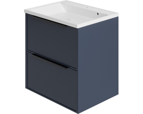 Тумба под раковину La Fenice Simpla Twin 80 FNC-01-SIM-BG-80-2 подвесная Синяя матовая