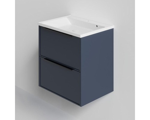 Тумба под раковину La Fenice Simpla Twin 80 FNC-01-SIM-BG-80-2 подвесная Синяя матовая