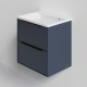 Тумба под раковину La Fenice Simpla Twin 80 FNC-01-SIM-BG-80-2 подвесная Синяя матовая