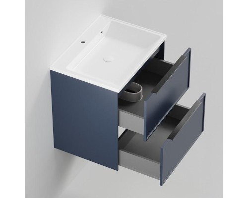 Тумба под раковину La Fenice Simpla Twin 80 FNC-01-SIM-BG-80-2 подвесная Синяя матовая