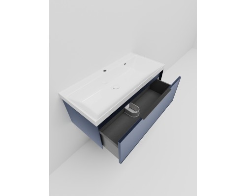 Тумба под раковину La Fenice Simpla 100 FNC-01-SIM-BG-100 подвесная Синяя матовая