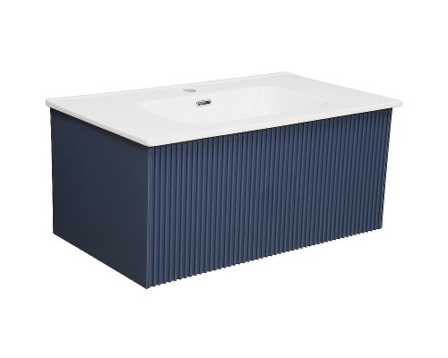 Тумба под раковину La Fenice Terra 80 FNC-01-TER-BG-80 подвесная Синяя матовая