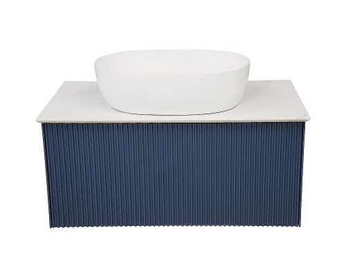 Тумба под раковину La Fenice Terra 80 FNC-01-TER-BG-80 подвесная Синяя матовая