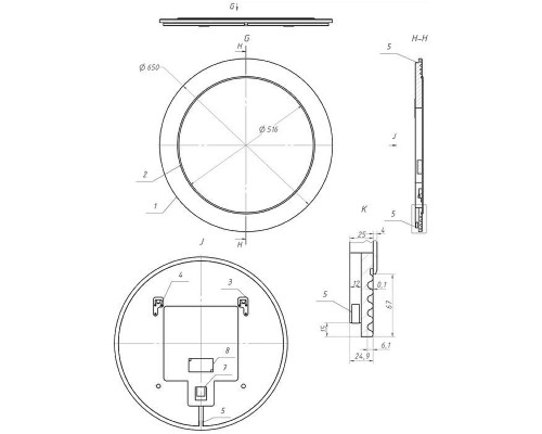 La Fenice Terra 65 FNC-02-TER-C-65 с подсветкой Бежевое матовое