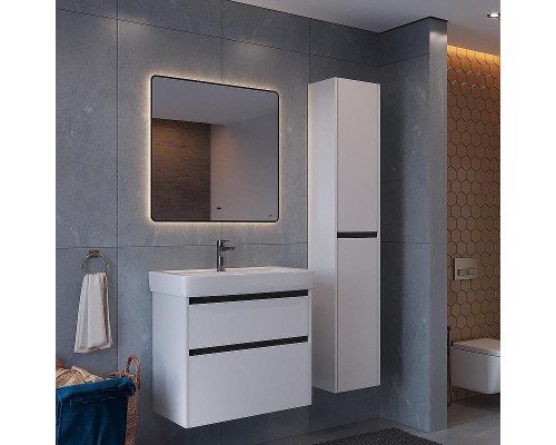 Шкаф пенал Lemark Combi 35 LM03C35P-black подвесной Белый глянец