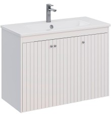 Тумба под раковину Lemark Romance 100 LM07R100T подвесная Белый глянец