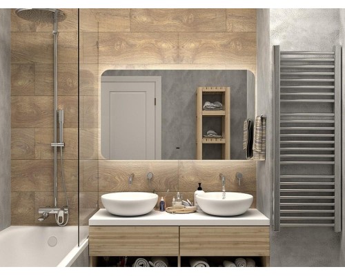 Зеркало Misty Адхил 120 АДХ-02-120/70-14 с подсветкой с бесконтактным выключателем и подогревом