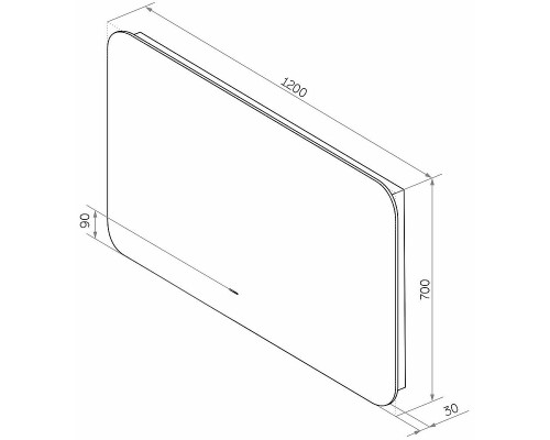 Зеркало Misty Адхил 120 АДХ-02-120/70-14 с подсветкой с бесконтактным выключателем и подогревом